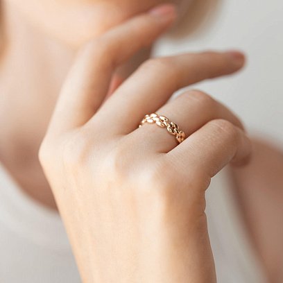 Золота каблучка "Ланцюжок" к07072 №2