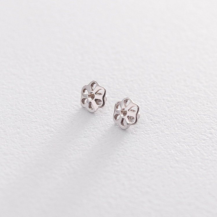 Золоті сережки-пусети з хрестиками с05340 від ювелірного магазину Онікс - 2