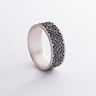 Серебряное обручальное кольцо "Вышиванка" 1114обр от ювелирного магазина Оникс - 24