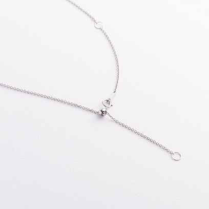 Золоте кольє "Сердечко" з діамантами колб0178ca №4