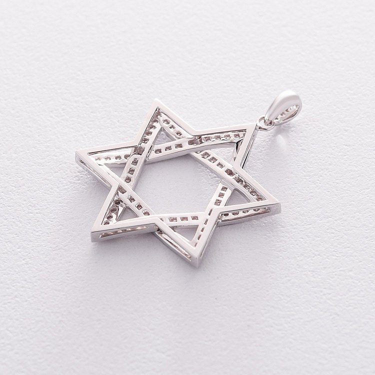 Золота підвіска "Зірка Давида" з діамантами пб0194no від ювелірного магазину Онікс - 2