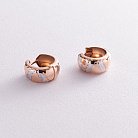 Золоті сережки - кільця с05320 от ювелирного магазина Оникс - 2