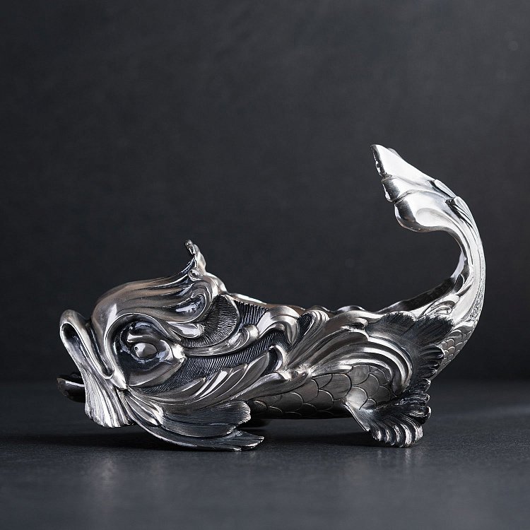 ﻿Срібна ікорниця ручної роботи 23115 від ювелірного магазину Онікс - 1