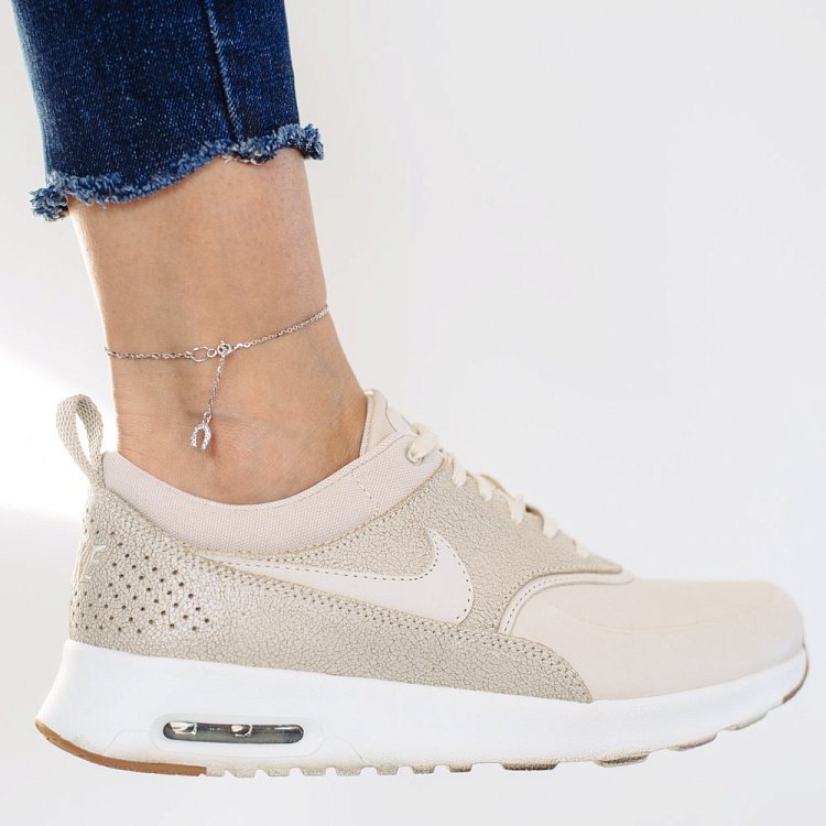 Золотой браслет на ногу "Подкова" (фианит) б03700 от ювелирного магазина Оникс - 4