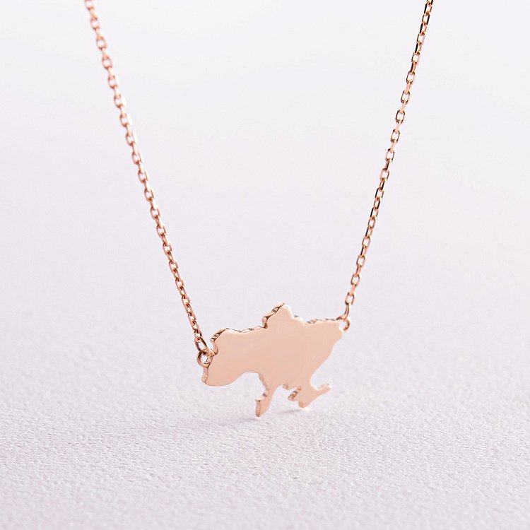 Колье "Моя Украина" в красном золоте (возможна гравировка) кол02298 от ювелирного магазина Оникс - 7