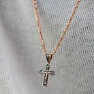 Православный крест с чернением "Распятие Христово. Икона Божией Матери" п03432 от ювелирного магазина Оникс - 9