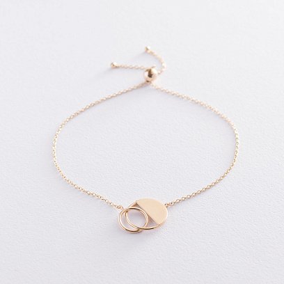 Золотий браслет "Переплетення" б04374 №2