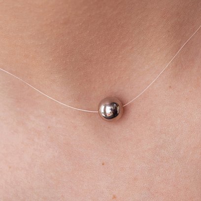 Золоте кольє Кулька на лісці кол01303 №10