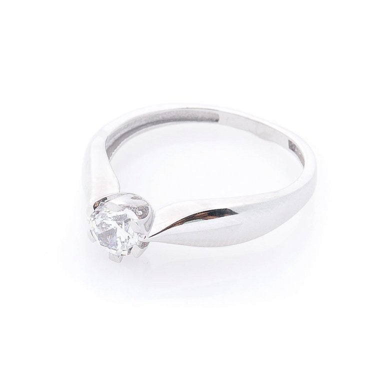 Золота заручальна каблучка з фіанітом к05373 від ювелірного магазину Онікс - 1