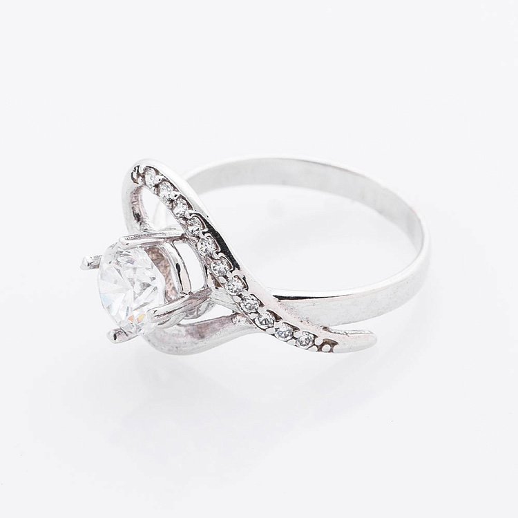 Золотое кольцо (фианиты) к01651ж от ювелирного магазина Оникс - 2