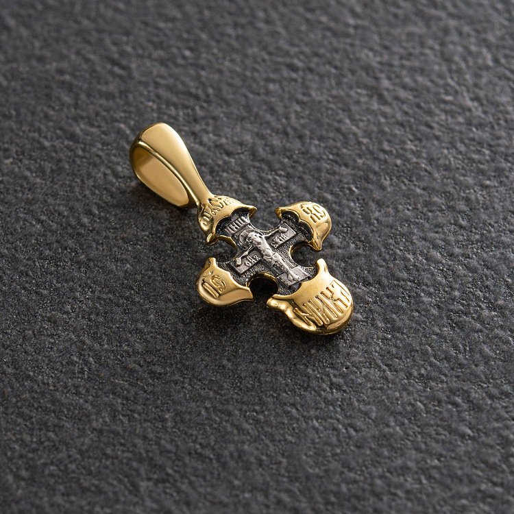 Православный крест "Распятие Христово" 132909 от ювелирного магазина Оникс - 1