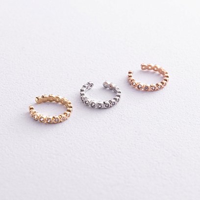 Каффа "Джесіка" у жовтому золоті (фіаніти) с08026 №7