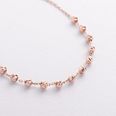 Браслет "Кульки" у червоному золоті б04828 №3