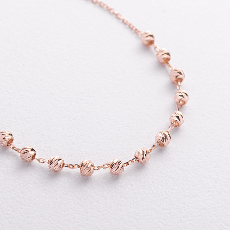 Браслет "Кульки" у червоному золоті б04828 від ювелірного магазину Онікс - 2