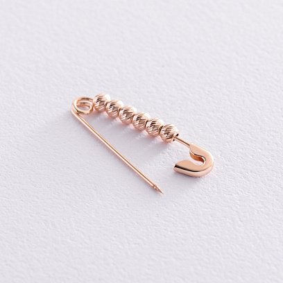 Золотая булавка с шариками зак00268