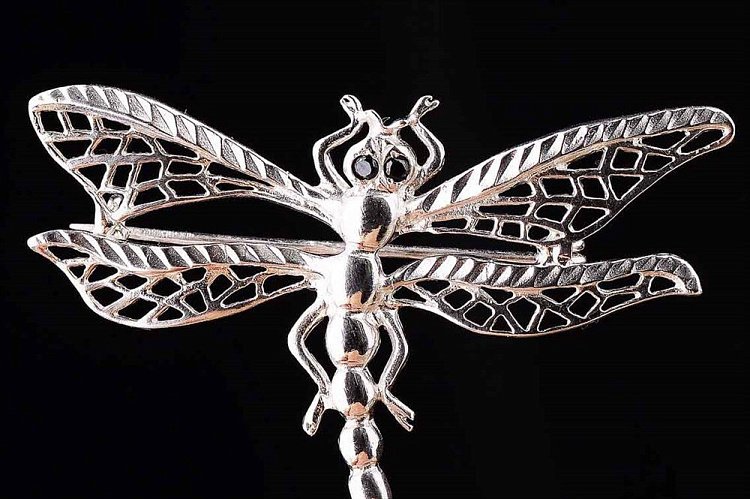 Булавка "Стрекоза" (фианит) 16059 от ювелирного магазина Оникс - 2