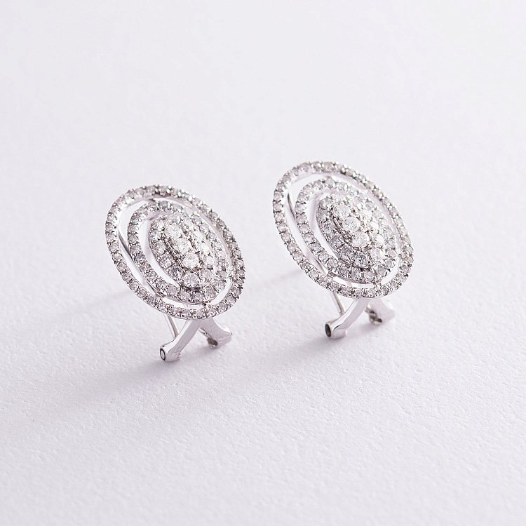 Золотые серьги с бриллиантами с389 от ювелирного магазина Оникс