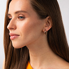 Сережки - кільця "Цвях" у червоному золоті с09522 от ювелирного магазина Оникс - 3