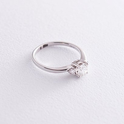 Золота каблучка з діамантами кб0313lg №3