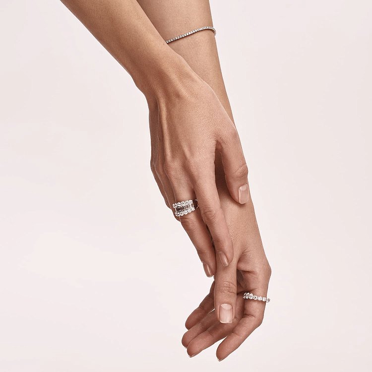 Кольцо в белом золоте с бриллианты кб0376nl от ювелирного магазина Оникс - 8