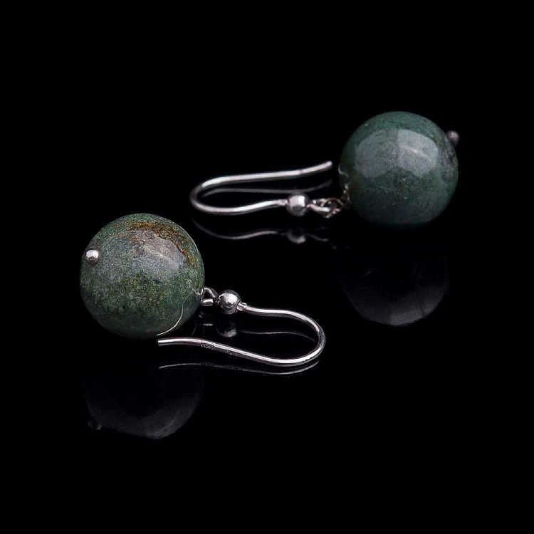 Сережки з агатом 87с7 - 1 Сережки з агатом 87с7 від ювелірного магазину Онікс - 1