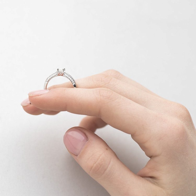 Золота заручальна каблучка (діаманти) кб0217nl від ювелірного магазину Онікс - 2