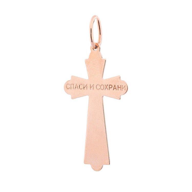 Золотой православный крестик п02556 от ювелирного магазина Оникс - 1