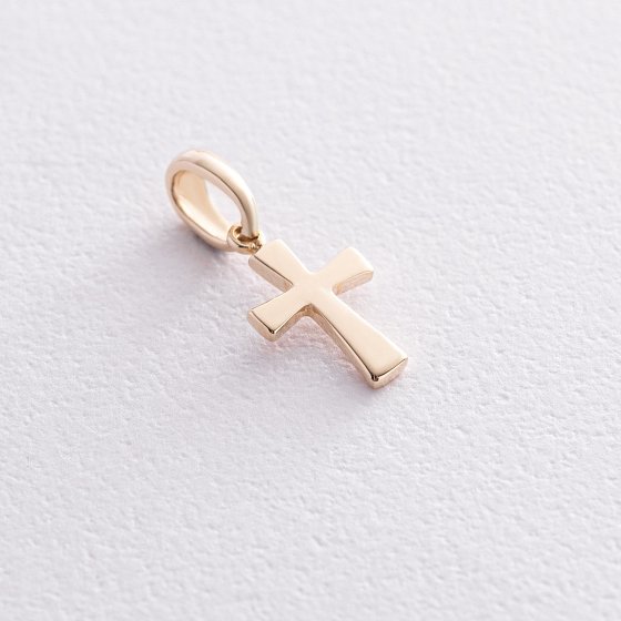 Крестик в желтом золоте mini п03869