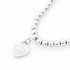Серебряный браслет с сердечком (эмаль) 141365 от ювелирного магазина Оникс - 3