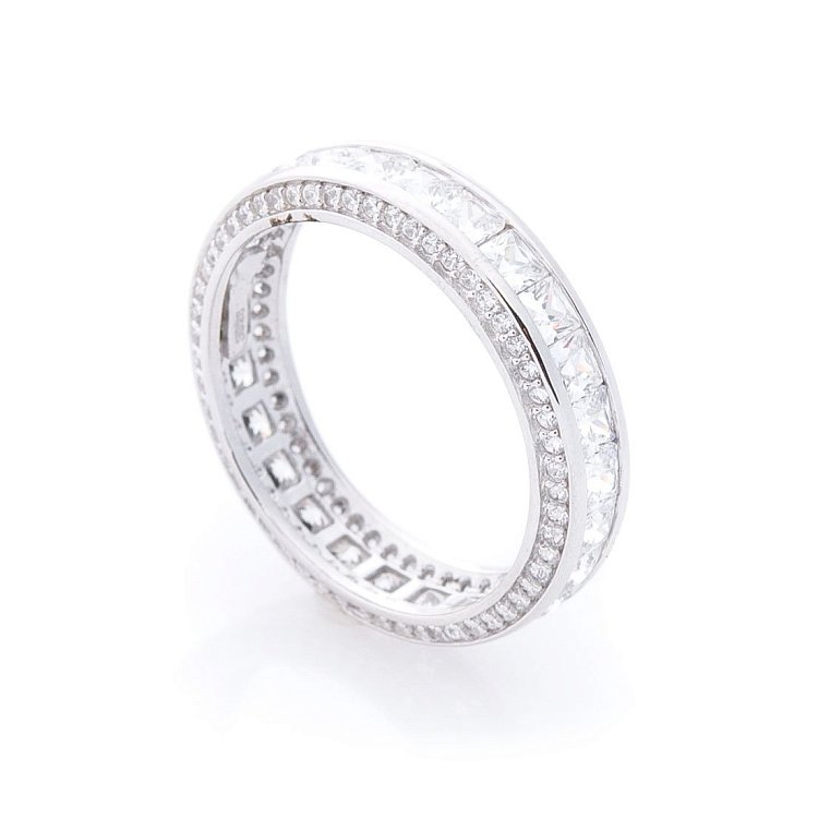 Серебряное кольцо "Комета" с фианитами 112094 от ювелирного магазина Оникс