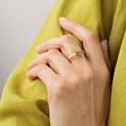 Каблучка "Цвях" у червоному золоті (фіаніти) к08438 от ювелирного магазина Оникс - 1