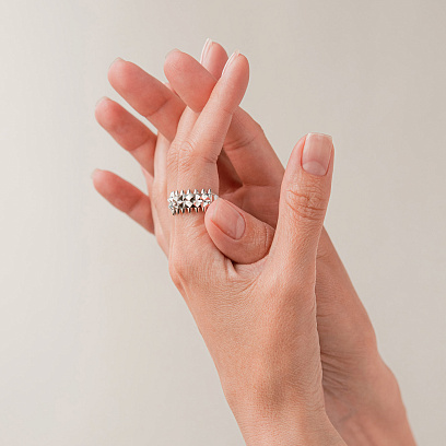 Каблучка "Pauline" у білому золоті к08340 №4