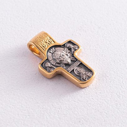 Серебряный крест (чернение, позолота) 132439 №4