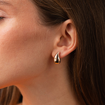 Сережки "Megan" у червоному золоті с09568