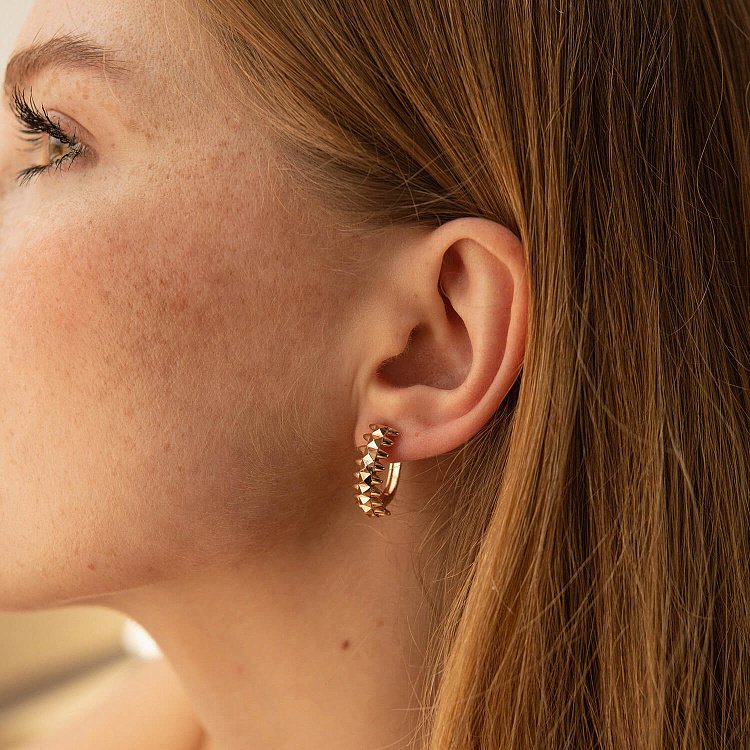 Сережки у червоному золоті с08483 від ювелірного магазину Онікс - 1