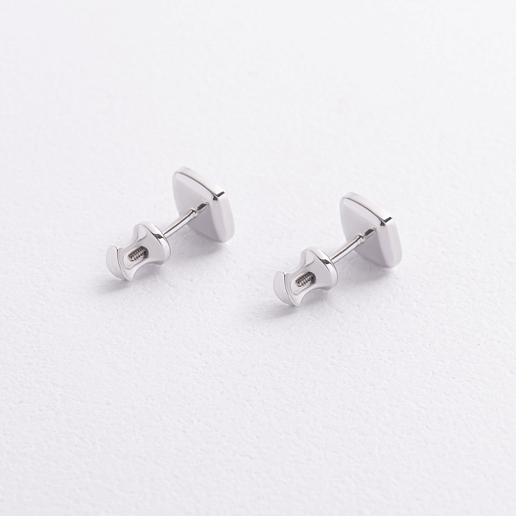 Золотые серьги - пусеты с бриллиантами 344971121 от ювелирного магазина Оникс - 3