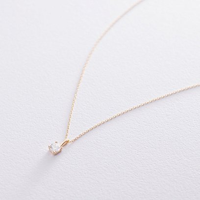 Золоте кольє з фіанітом кол00790