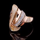 Золотое кольцо с фианитами к03918 от ювелирного магазина Оникс - 1