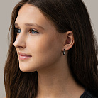 Серебряные серьги с черными камнями 2599/1р-CZB от ювелирного магазина Оникс - 3