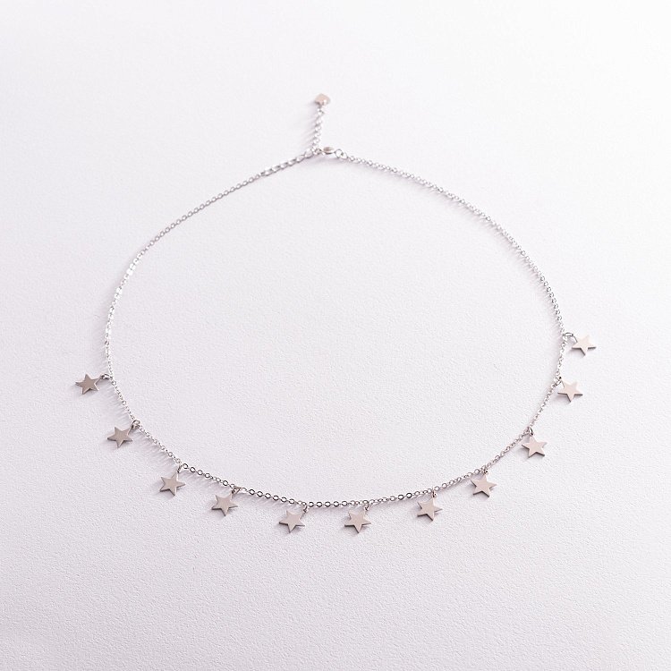 Срібне кольє "Зірочки" 181199 від ювелірного магазину Онікс