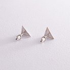 Сережки - пусети "Піраміда" у сріблі 123266 от ювелирного магазина Оникс - 5