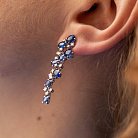 Золоті сережки з діамантами та сапфірами сб0452nl от ювелирного магазина Оникс - 4