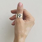 Серебряное кольцо "С Украиной в сердце" 112143сердце от ювелирного магазина Оникс - 2
