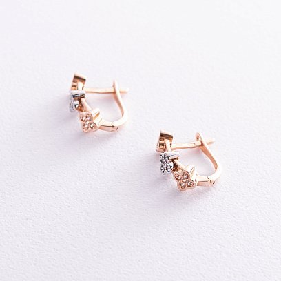 Золоті сережки "Конюшина" с05926 №2