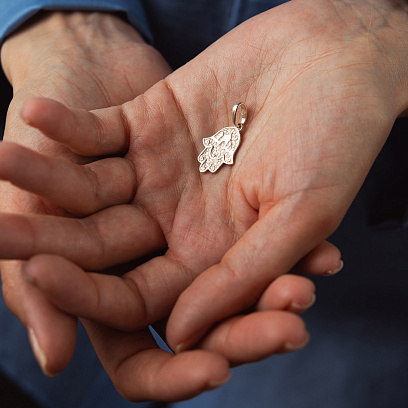 Срібна підвіска "Хамса" 132188 №2