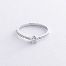 Помолвочное кольцо с бриллиантами (белое золото) 225761121 от ювелирного магазина Оникс - 2