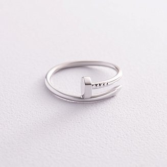Кольцо "Гвоздь" в серебре 112699 №4