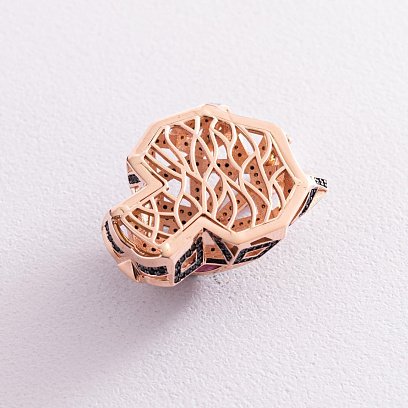 Золота підвіска "Пантера" з фіанітами п03644 №5