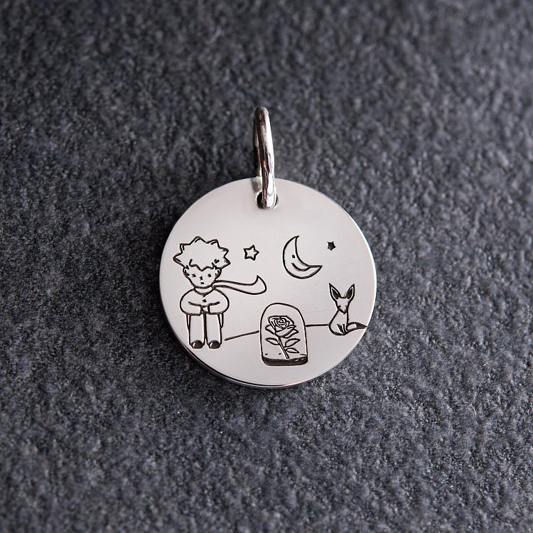 Срібний кулон "Маленький принц" (гравіювання з двох сторін кулона) 132722мп від ювелірного магазину Онікс - 12