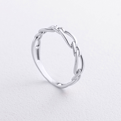 Каблучка "Ланцюжок" у білому золоті к08511